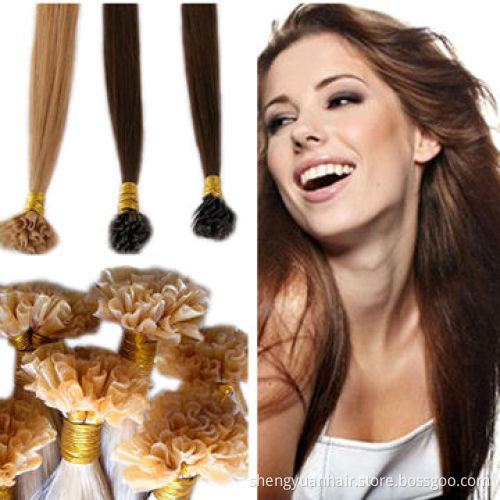 2014 Best Quality Wholesale Factory Price Keratin Nail Brazilian Hair Extension